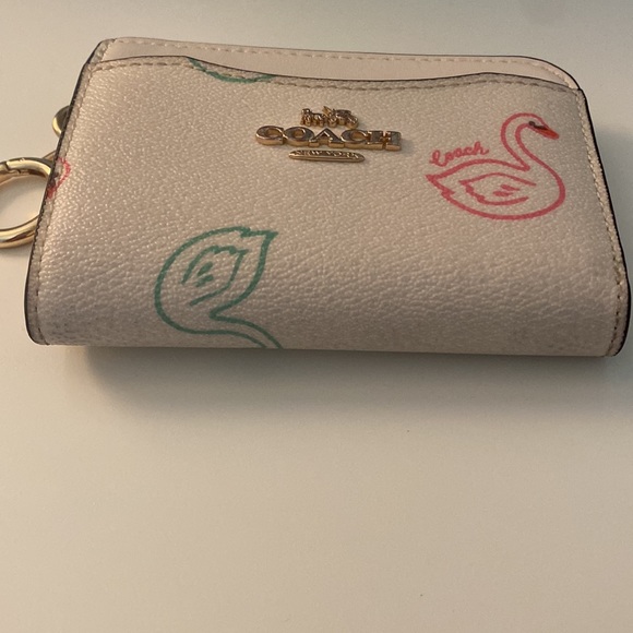 Coach L Zip Card Case With Swan Print - Picture 3 of 6